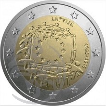 Letónia 2€ 2015 - 30 anos da Bandeira Europeia